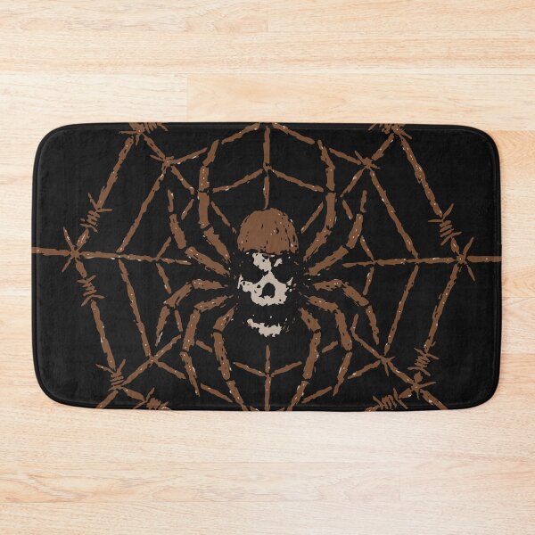 Item preview, Rusted Fate Barbed Wire Spider Web Skull designed and sold by AwesomeBeyondLimits.