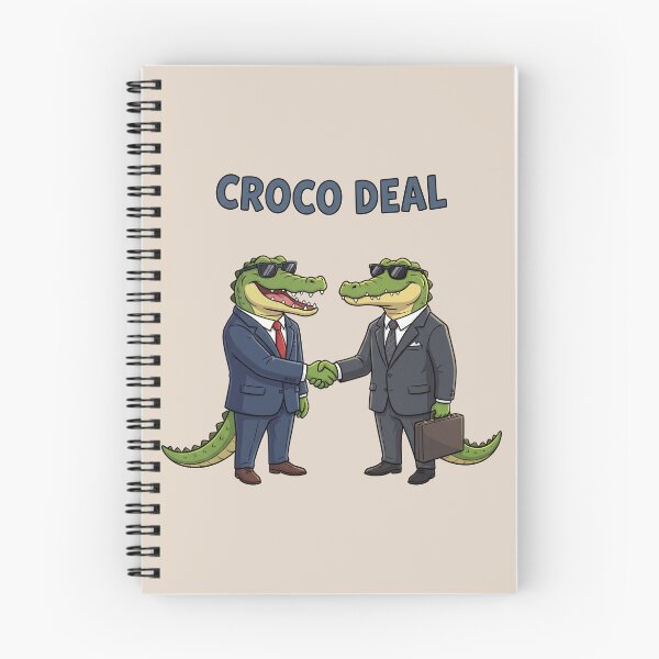 Item preview, Croco Deal – Funny Crocodile Business Deal Pun Illustration 4 designed and sold by WordPlayStudio.