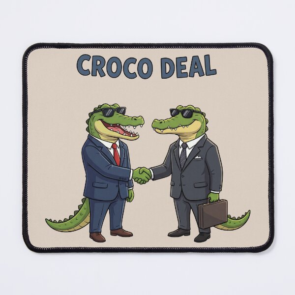 Item preview, Croco Deal – Funny Crocodile Business Deal Pun Illustration 4 designed and sold by WordPlayStudio.
