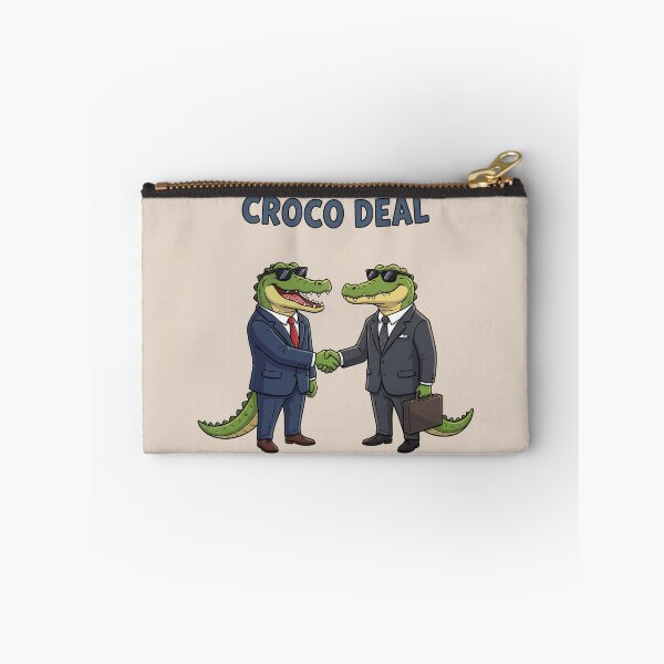 Item preview, Croco Deal – Funny Crocodile Business Deal Pun Illustration 4 designed and sold by WordPlayStudio.