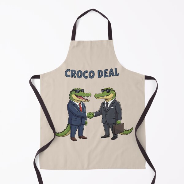 Item preview, Croco Deal – Funny Crocodile Business Deal Pun Illustration 4 designed and sold by WordPlayStudio.