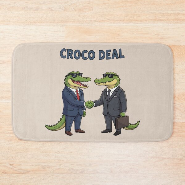 Item preview, Croco Deal – Funny Crocodile Business Deal Pun Illustration 4 designed and sold by WordPlayStudio.