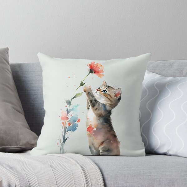 Item preview, Cute Floral Kitten designed and sold by FloreDreamStudio.