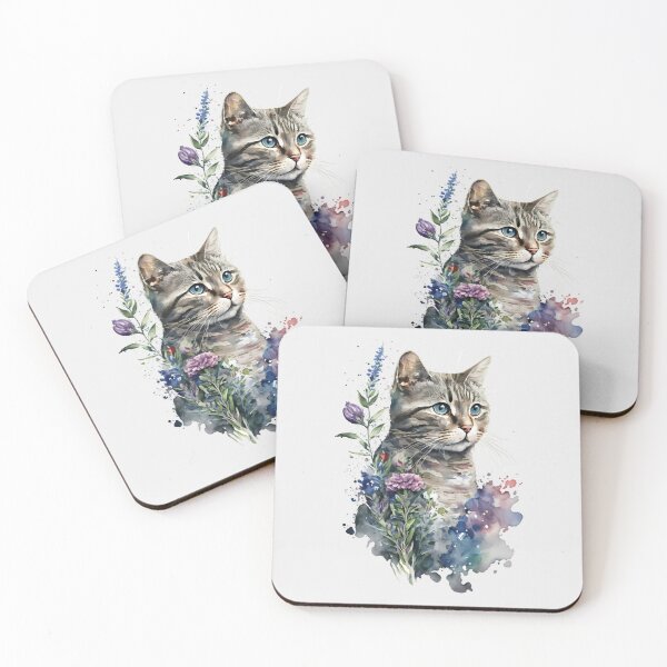 Item preview, Nature-Inspired Watercolor Cat designed and sold by FloreDreamStudio.