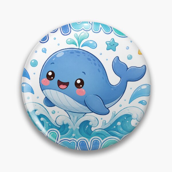 Item preview, Make Waves Cute Baby Whale Ocean Stars Kawaii Design designed and sold by Sharlo Shop.