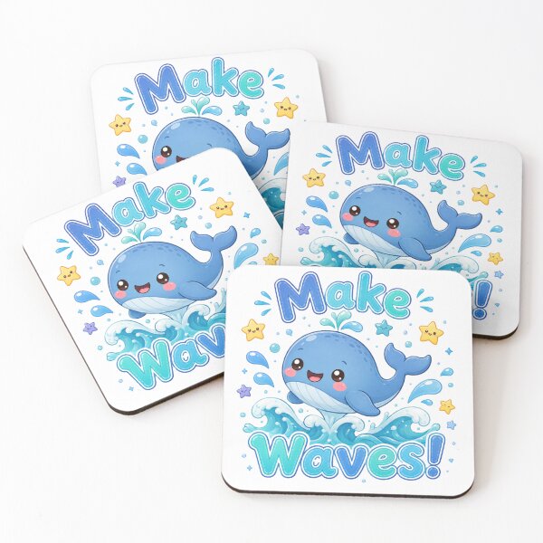 Item preview, Make Waves Cute Baby Whale Ocean Stars Kawaii Design designed and sold by Sharlo Shop.