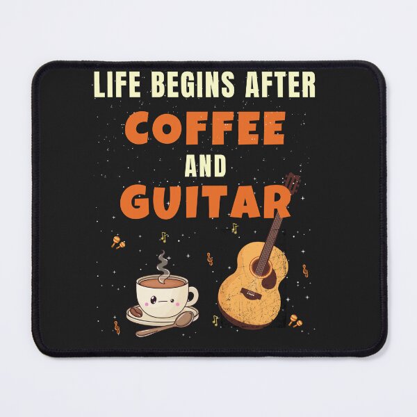 Item preview, Life Begins After Coffee And Guitar Funny Music Lover Design designed and sold by Joyful-Pixel.