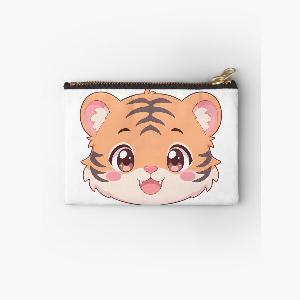 Item preview, Cute Kawaii Tiger Cub Head – Pastel Anime Animal designed and sold by nocturnastore.