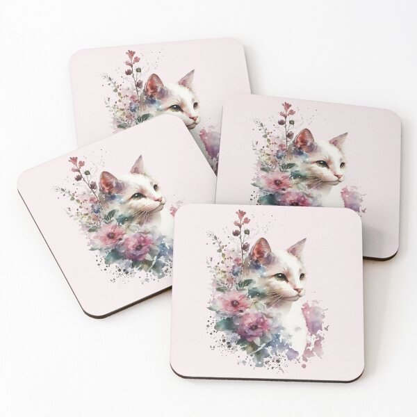 Item preview, Ivory Bloom Cat designed and sold by FloreDreamStudio.