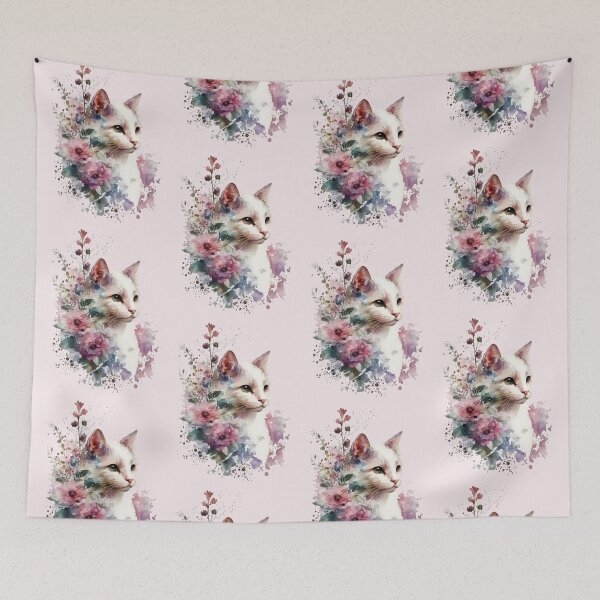 Item preview, Ivory Bloom Cat designed and sold by FloreDreamStudio.