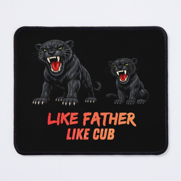 Item preview, Like Father Like Cub – Black Panther Father and Son Illustration designed and sold by ROARSOME DESiGNS.
