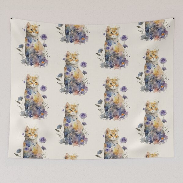 Item preview, Wildflower Orange Cat designed and sold by FloreDreamStudio.