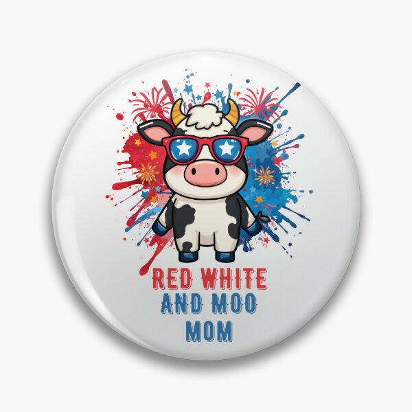 Item preview,  Red White And MOO Mom 4th of July Cute Cow designed and sold by AleksandraJac05.