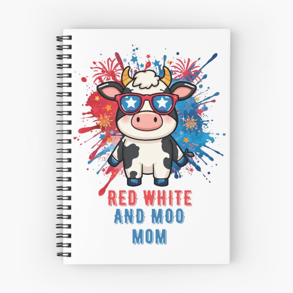 Item preview,  Red White And MOO Mom 4th of July Cute Cow designed and sold by AleksandraJac05.