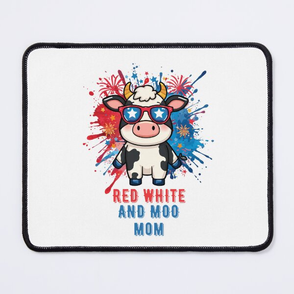 Item preview, Red White And MOO Mom 4th of July Cute Cow designed and sold by AleksandraJac05.