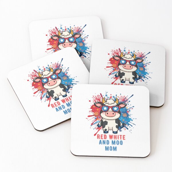 Item preview,  Red White And MOO Mom 4th of July Cute Cow designed and sold by AleksandraJac05.