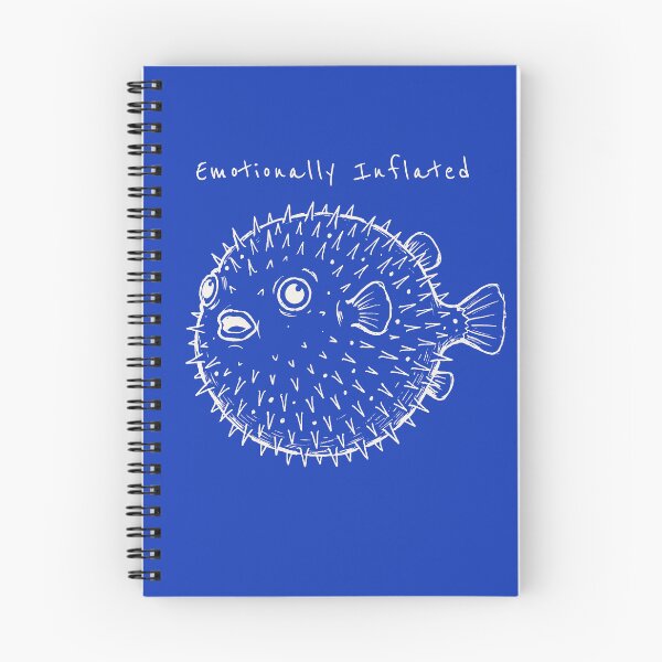 Item preview, Funny Pufferfish Line Art Drawing - Emotionally Inflated designed and sold by Lumi-Bloom.