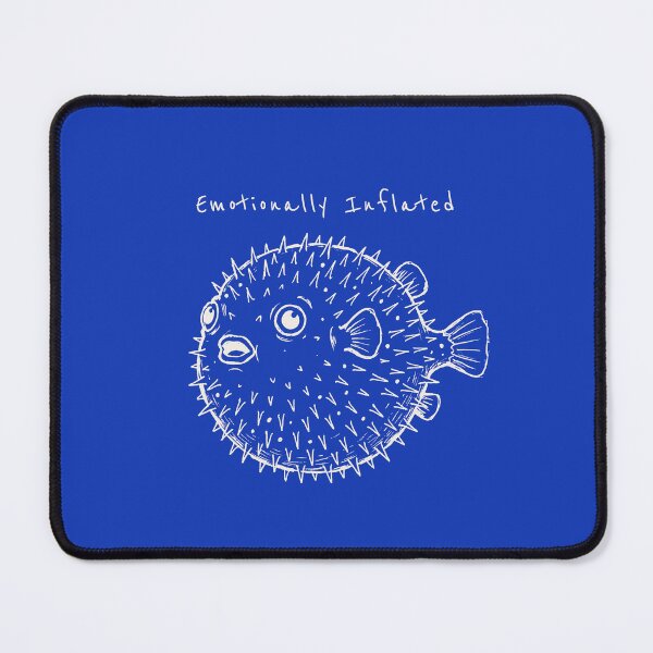 Item preview, Funny Pufferfish Line Art Drawing - Emotionally Inflated designed and sold by Lumi-Bloom.