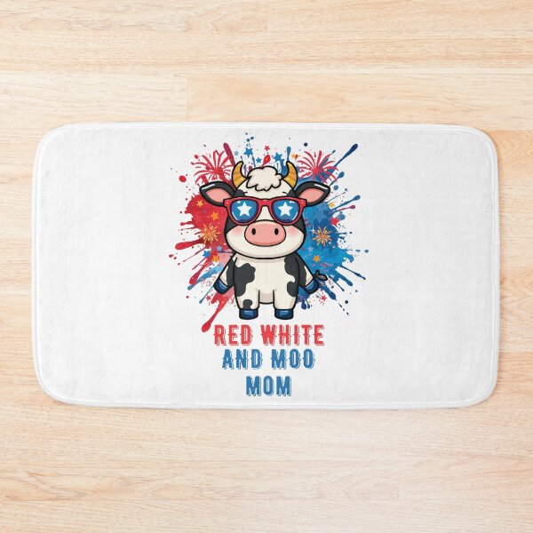 Item preview,  Red White And MOO Mom 4th of July Cute Cow designed and sold by AleksandraJac05.