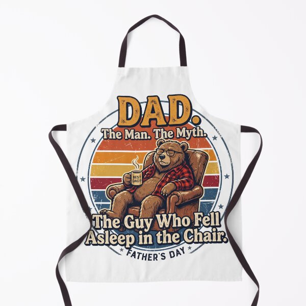 Item preview, Funny Father's Day Bear Sleeping in Chair Vintage Retro Gift designed and sold by 88 Design.