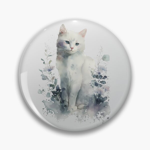 Item preview, Enchanted Garden White Cat designed and sold by FloreDreamStudio.