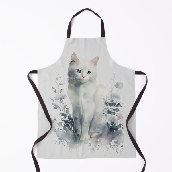 Item preview, Enchanted Garden White Cat designed and sold by FloreDreamStudio.