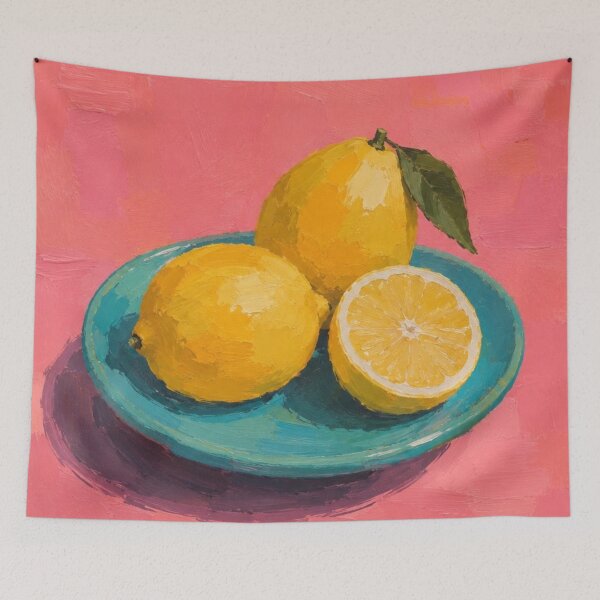 Item preview, Mediterranean Lemons Still Life - Modern Impressionist Painting designed and sold by CARRAANN.