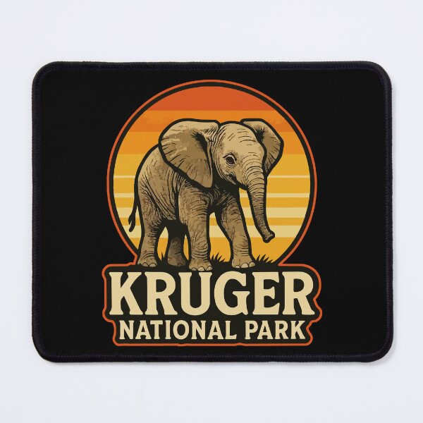 Item preview, Kruger National Park Elephant Retro Travel designed and sold by TomFrontierArt.