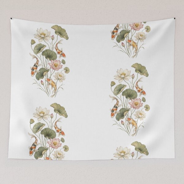 Item preview, Koi Fish And Lotus Flowers designed and sold by AvanasShop.