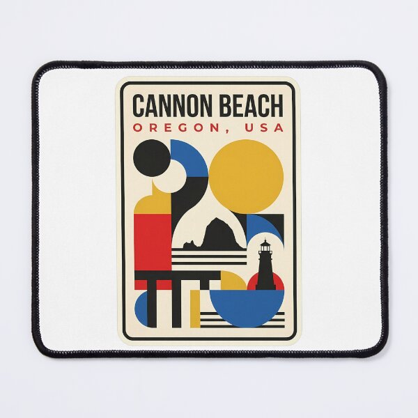 Item preview, Bauhaus Cannon Beach Oregon Haystack Rock Geometric designed and sold by k3rstman1.