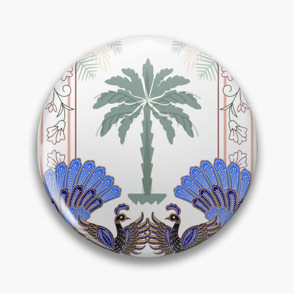 Item preview, Elegant Peacock Palm Tree Tropical Ornamental Art designed and sold by Justyna93.