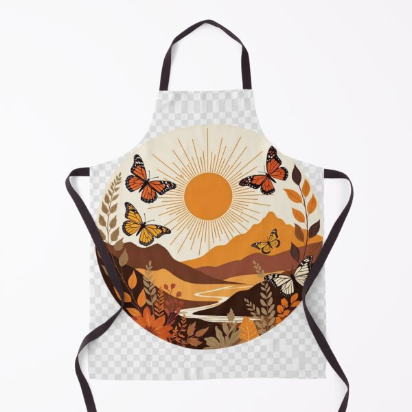 Item preview, Boho Butterfly Sunset Landscape | Autumn Nature Celestial Illustration designed and sold by GalleryPeak.