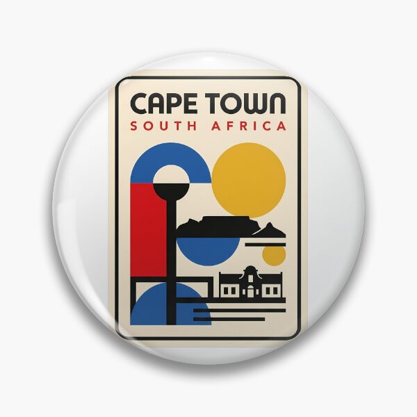 Item preview, Retro Geometric Cape Town South Africa Travel Art designed and sold by k3rstman1.