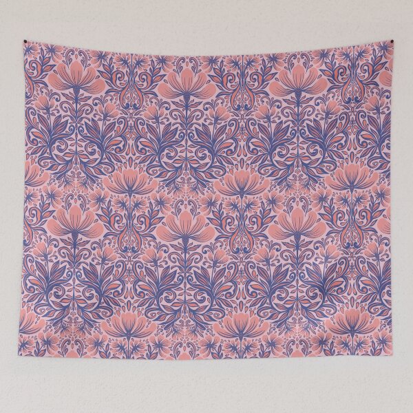 Item preview, Pink Vintage Floral Damask Pattern designed and sold by AneissPiaf.