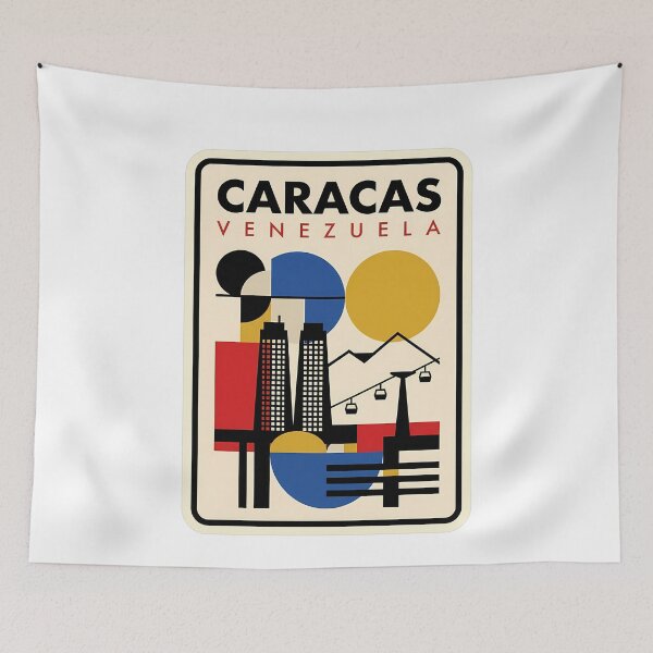 Item preview, Caracas Venezuela Retro Geometric Abstract Skyline designed and sold by k3rstman1.