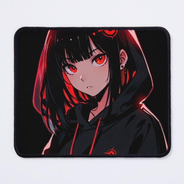 Item preview, Black Hair Anime Girl With Intense Red Eyes designed and sold by AnimDream .