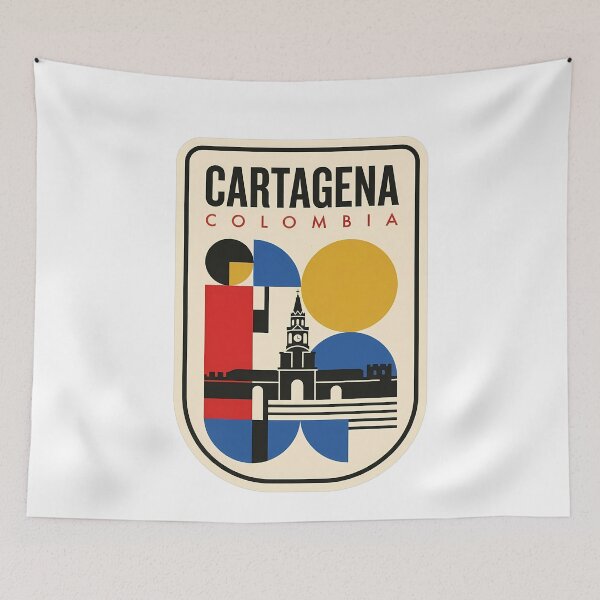 Item preview, Cartagena Colombia Geometric Bauhaus Travel Aesthetic designed and sold by k3rstman1.