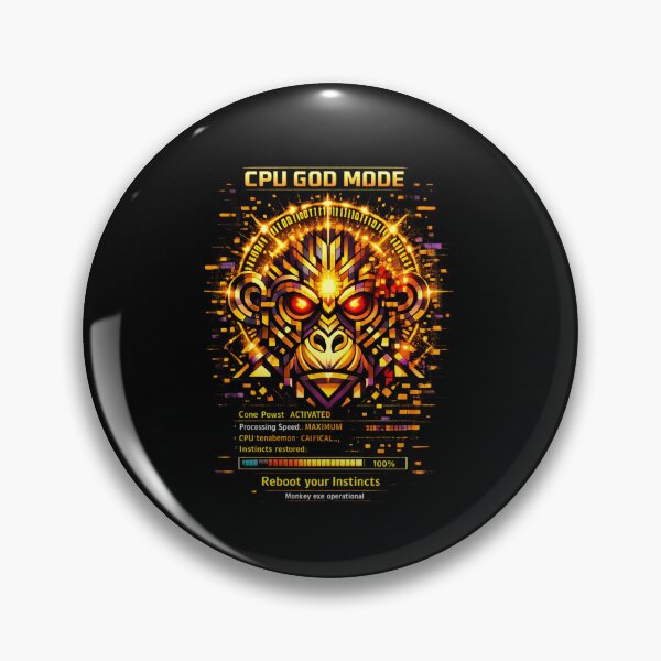 Item preview, CPU GOD MODE — Neon Cyber Monkey Core designed and sold by Cabrasco.