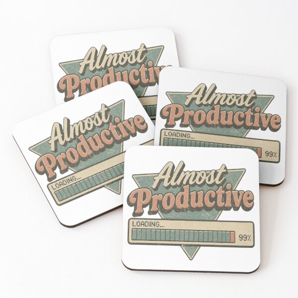 Item preview, Almost Productive Loading 99% Retro Funny Procrastination Meme Vintage T-Shirt  Title 2 designed and sold by ElkasDesign.