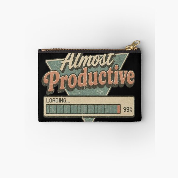 Item preview, Almost Productive Loading 99% Retro Funny Procrastination Meme Vintage T-Shirt  Title 2 designed and sold by ElkasDesign.