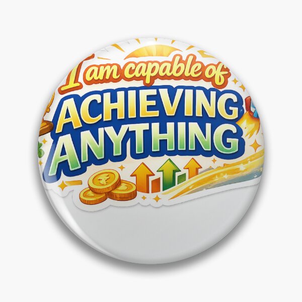 Item preview, I Am Capable of Achieving Anything – designed and sold by DigiAuraStudio.