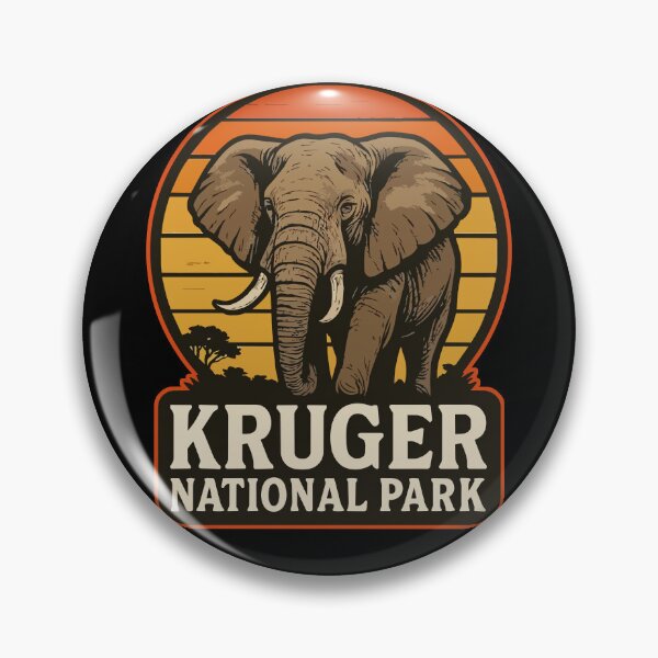 Item preview, Kruger National Park Elephant Retro Vintage Travel designed and sold by TomFrontierArt.