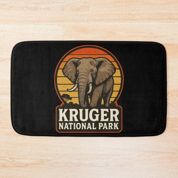 Item preview, Kruger National Park Elephant Retro Vintage Travel designed and sold by TomFrontierArt.