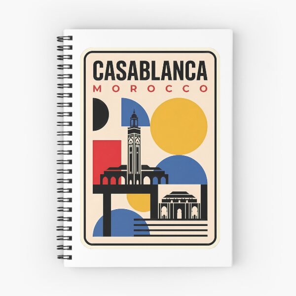 Item preview, Retro Geometric Casablanca Morocco Hassan II Mosque designed and sold by k3rstman1.