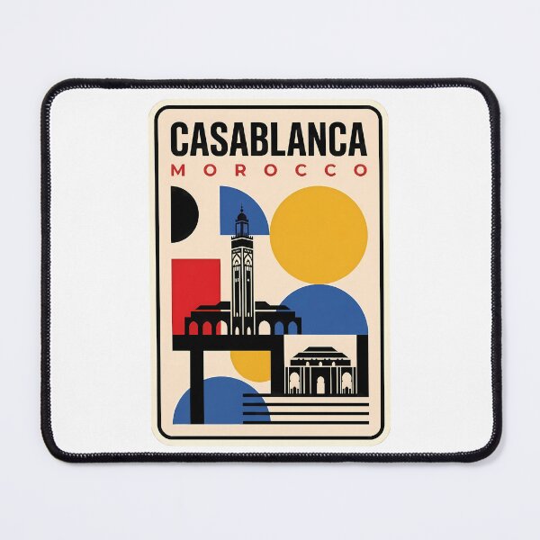 Item preview, Retro Geometric Casablanca Morocco Hassan II Mosque designed and sold by k3rstman1.
