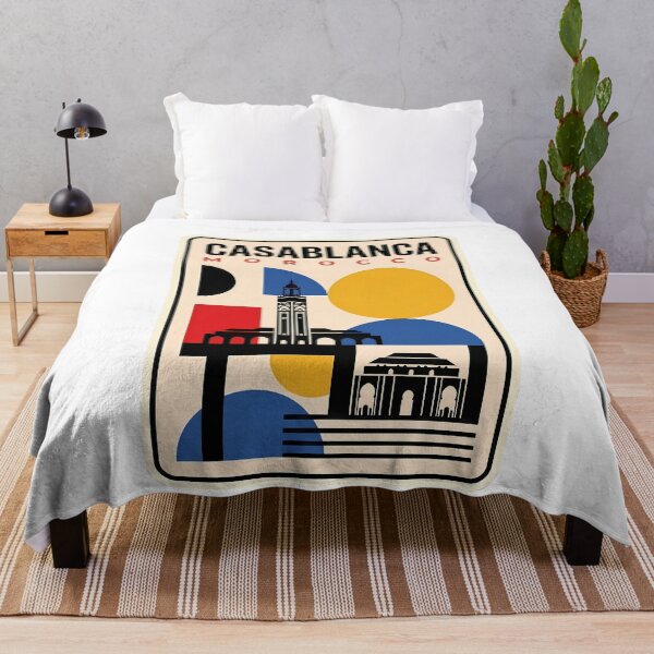 Item preview, Retro Geometric Casablanca Morocco Hassan II Mosque designed and sold by k3rstman1.