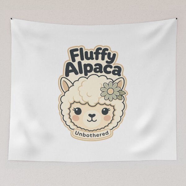 Item preview, Cute and fun gifts, fluffy alpaca designed and sold by pirminio.