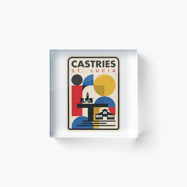 Item preview, Modernist Geometric Castries St Lucia Travel Scene designed and sold by k3rstman1.