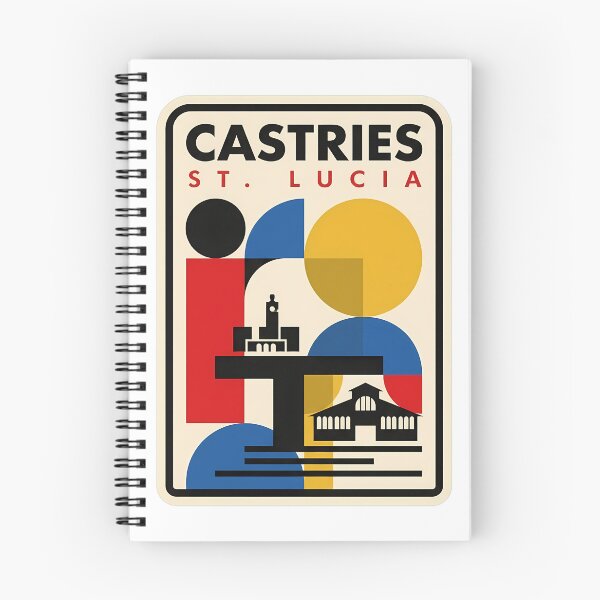 Item preview, Modernist Geometric Castries St Lucia Travel Scene designed and sold by k3rstman1.