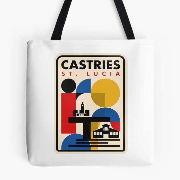 Item preview, Modernist Geometric Castries St Lucia Travel Scene designed and sold by k3rstman1.